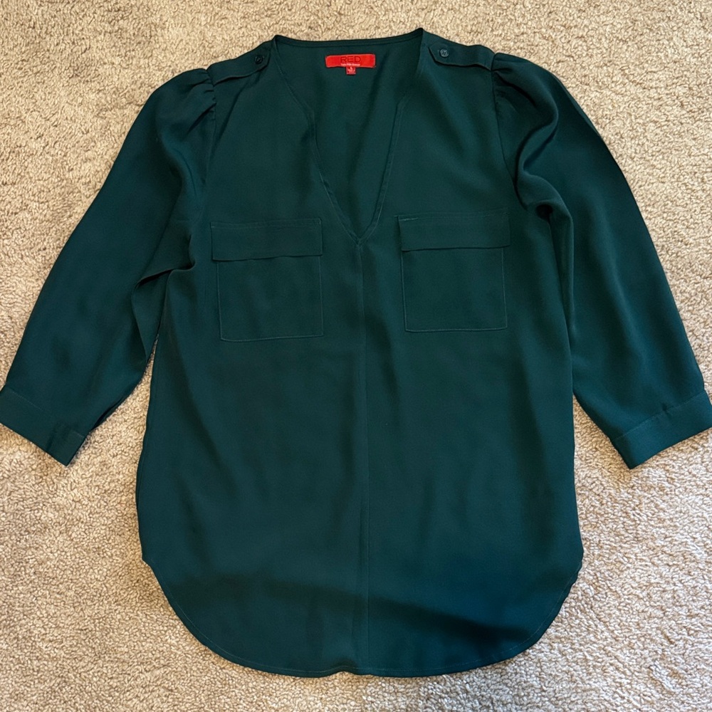 Chic Forest Green Women's Blouse